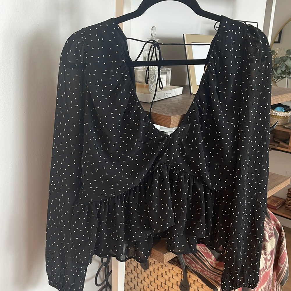 Polka Dot black Blouse